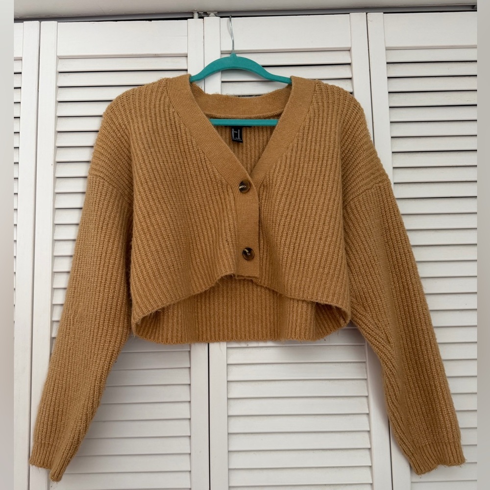 Forever 21 Ribbed Cropped Cardigan